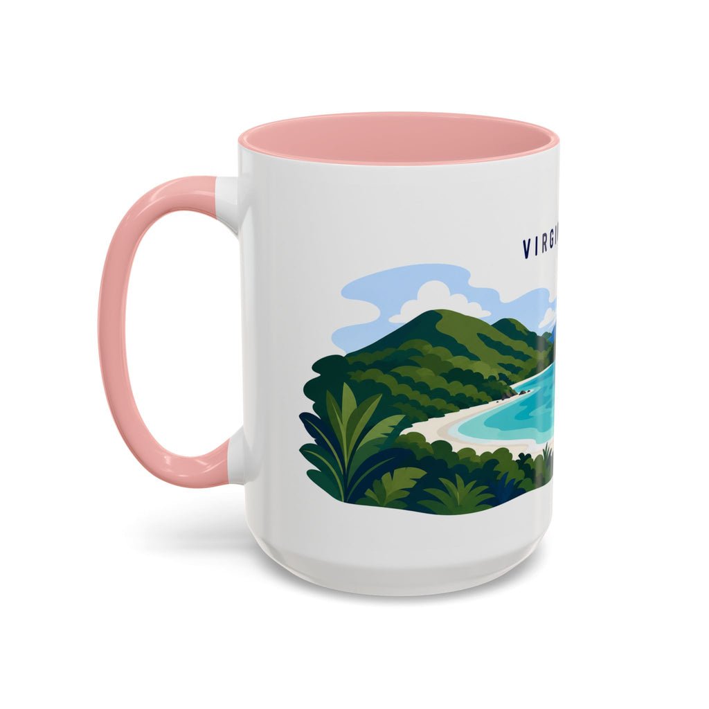Virgin Islands National Park Coffee Mug | Solid Color Block Park Souvenir | 11oz 15oz Accent Mug