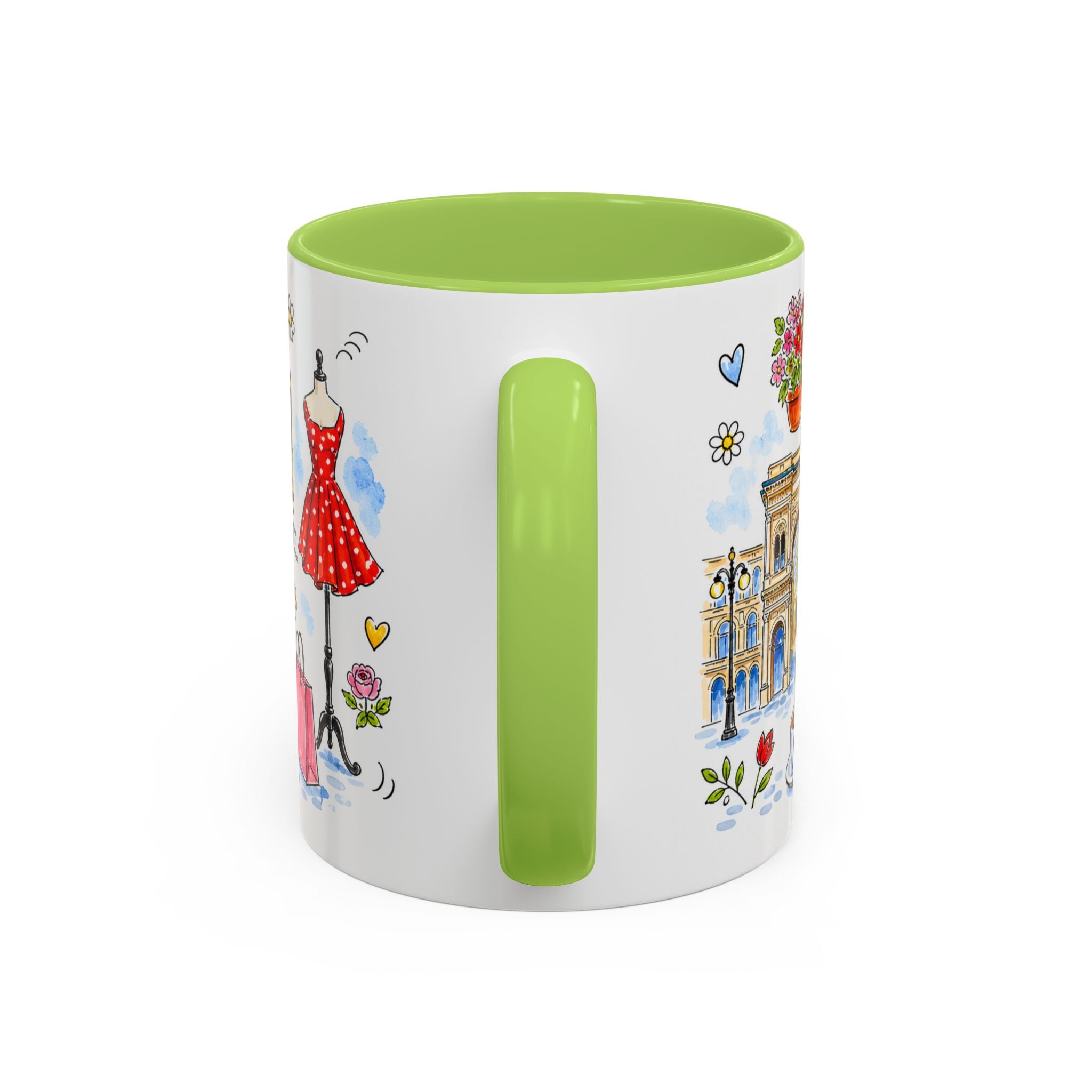 Milan Travel Mug | European City Souvenir Accent Coffee Mug | 11oz 15oz Ceramic Cup