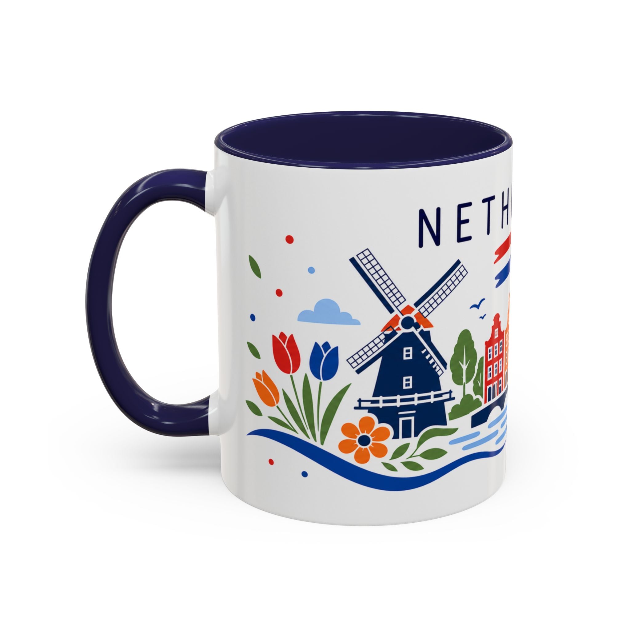 Netherlands Coffee Mug | Travel Souvenir Accent Mug | Country Gift Ceramic Cup 11oz 15oz