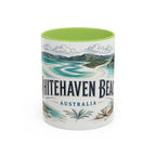 Whitehaven Beach Mug, Australia Travel Souvenir, Bucket List Gift, Accent Ceramic Coffee Mug 11oz 15oz
