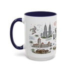 Kuala Lumpur Coffee Mug | Malaysia Souvenir Travel Gift | Accent Color Ceramic 11oz 15oz