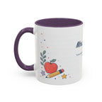Personalized Teacher Mug | Custom Name Notebook Coffee Cup | Back to School Gift 11oz 15oz