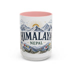 Himalaya Coffee Mug | Travel Destination Souvenir Gift | Accent Color Ceramic 11oz 15oz