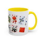 Beijing Coffee Mug | Postage Stamp Collage Mug | Travel Souvenir Accent Cup 11oz 15oz