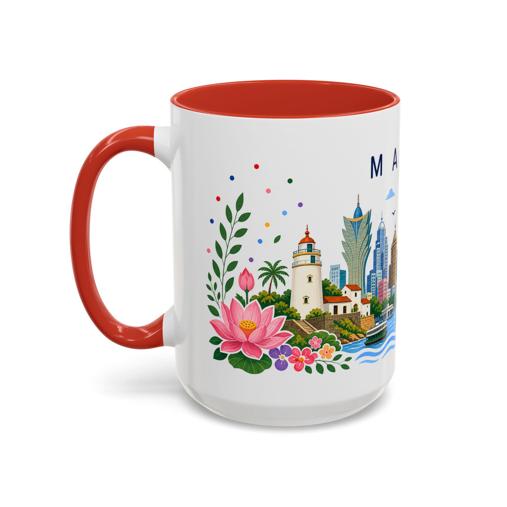 Macau Coffee Mug | Travel Souvenir Accent Mug | Place Gift Ceramic Cup 11oz 15oz
