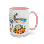 Valencia Illustrated Travel Mug | City Souvenir Accent Coffee Mug | 11oz 15oz Ceramic Cup