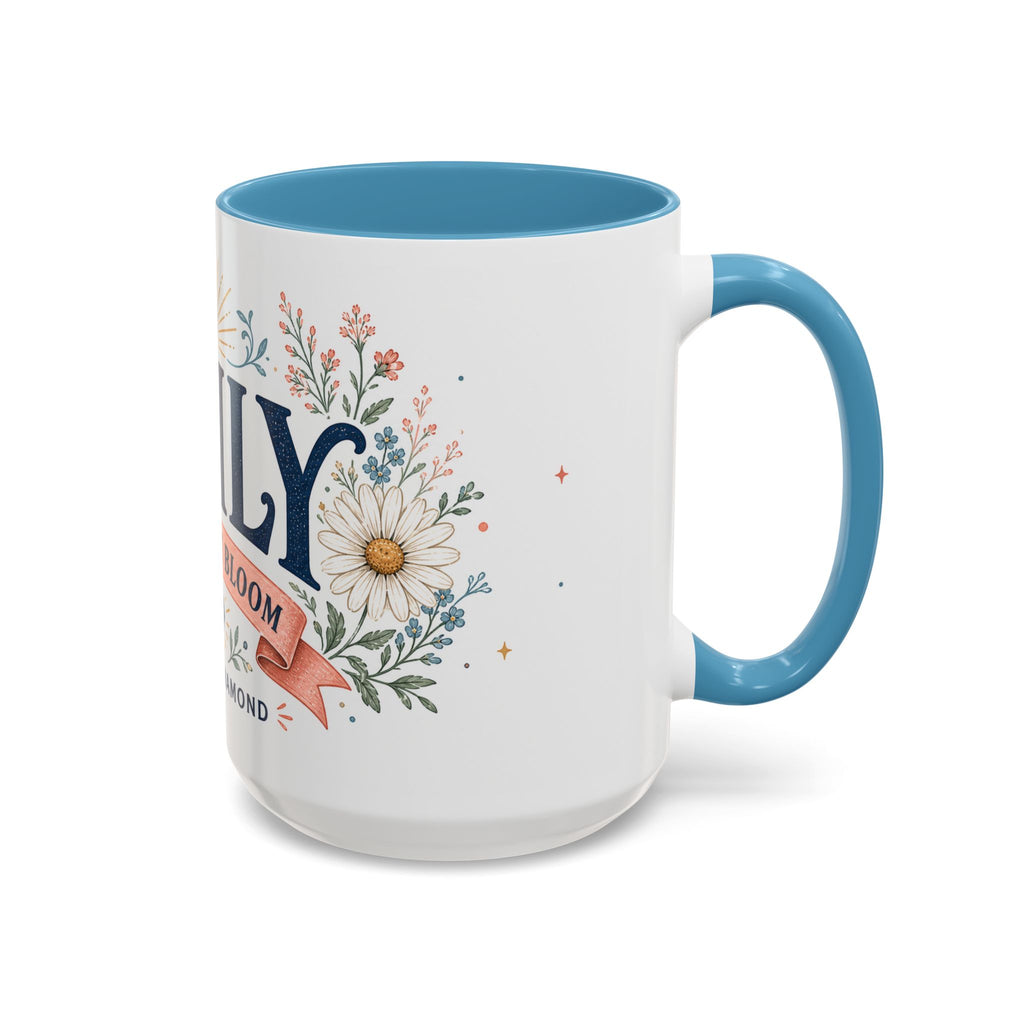 Personalized Name Birth Month Mug | Birth Flower Stone Birthday Gift | 11oz 15oz