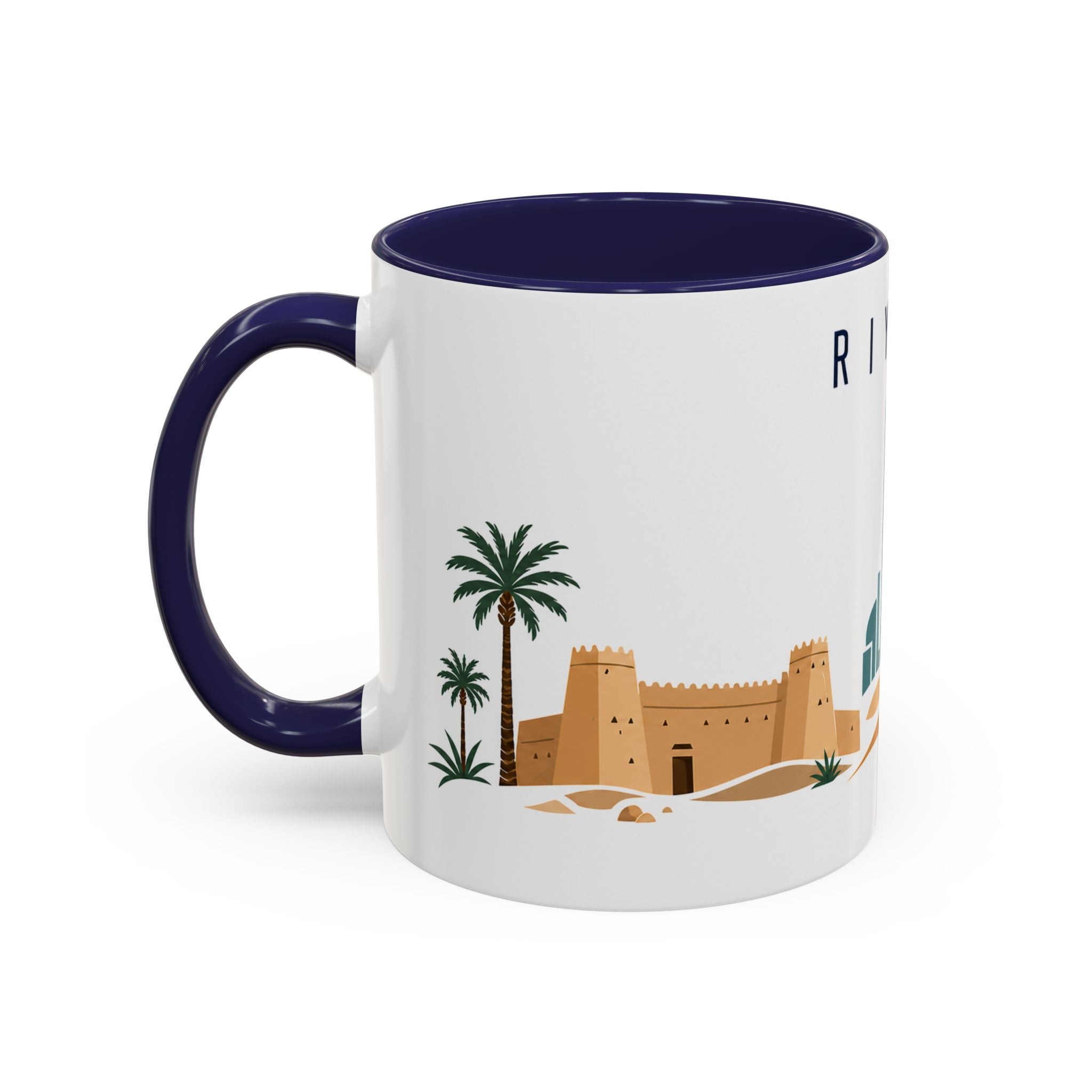 Riyadh Coffee Mug | Saudi Arabia Travel Souvenir | Porcelain Decal City Gift | 11oz 15oz Accent Mug
