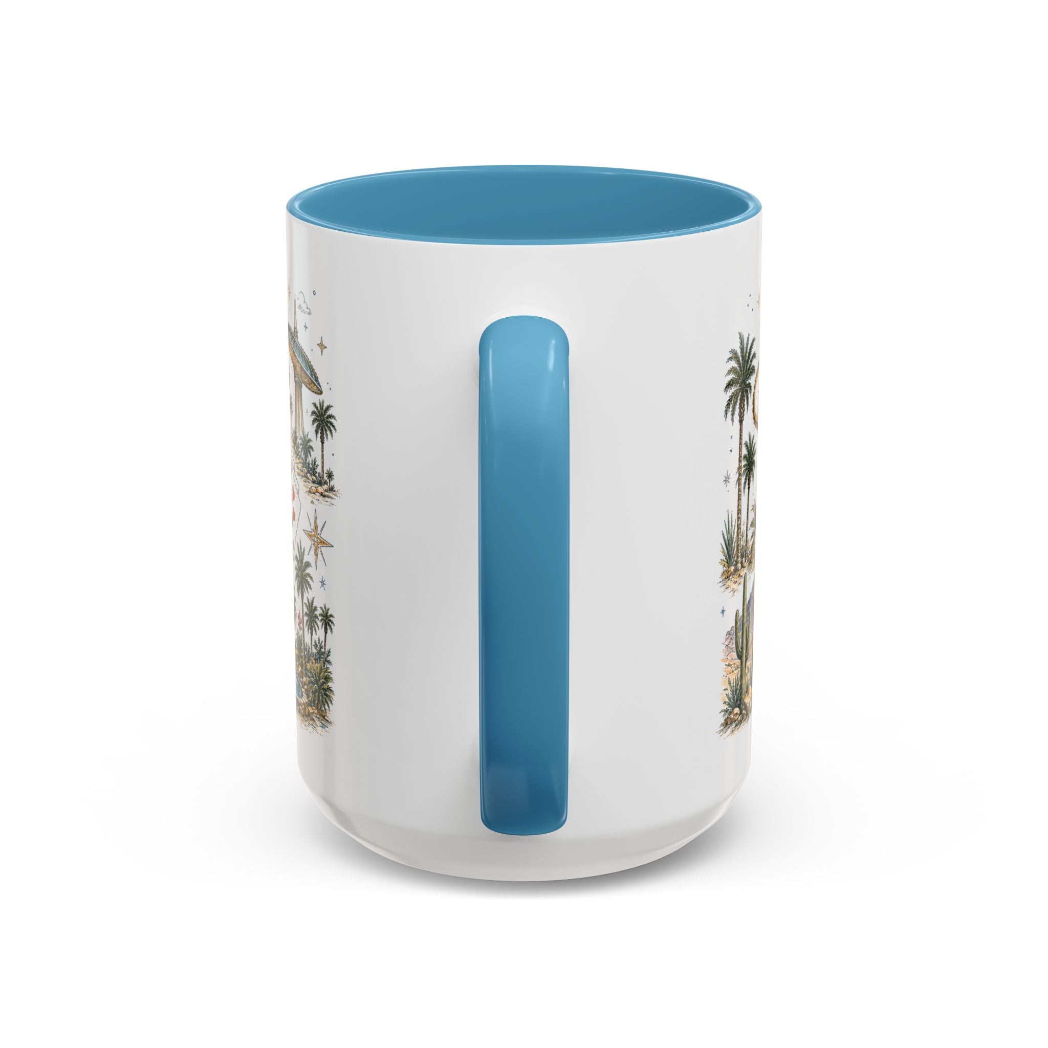Las Vegas Coffee Mug | United States Travel Souvenir | Vintage Illustrated City Gift | 11 oz 15 oz Accent Mug