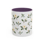 Georgia Sweetbay Magnolia Mug, State Flower Floral Coffee Cup, 11oz Botanical Gift