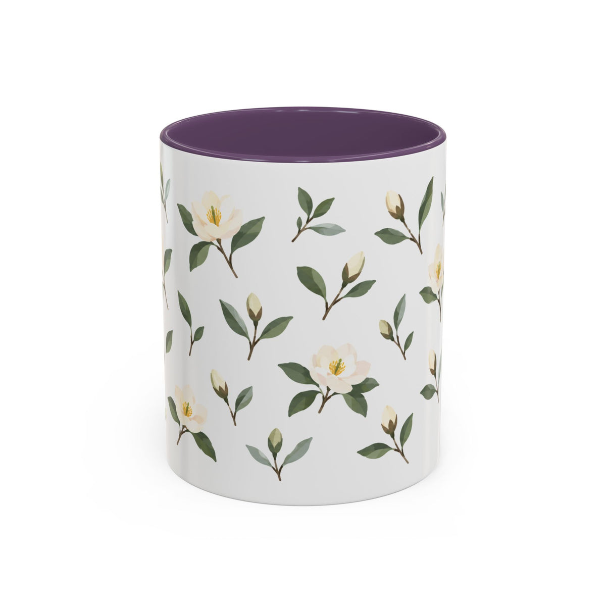 Georgia Sweetbay Magnolia Mug, State Flower Floral Coffee Cup, 11oz Botanical Gift