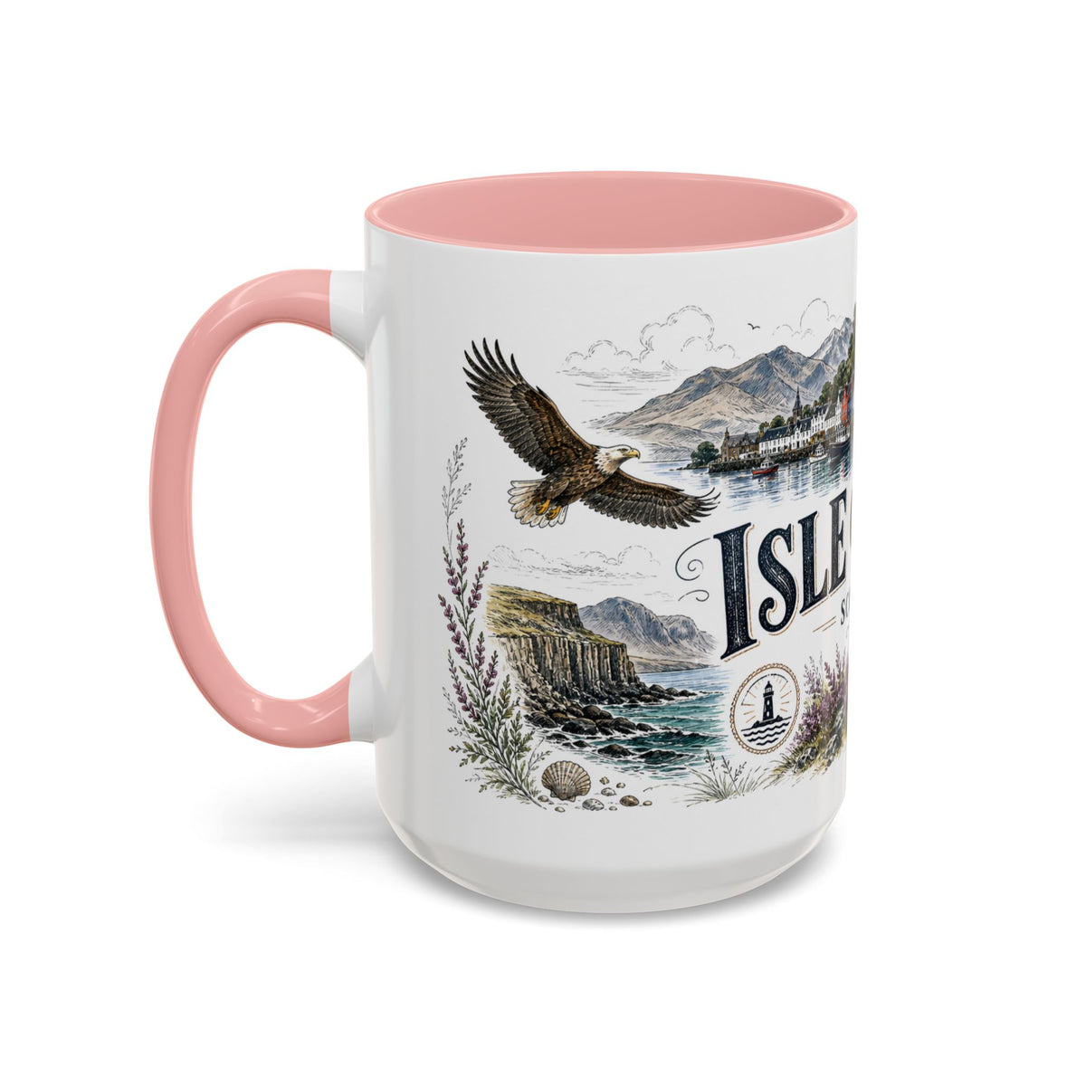 Isle of Mull Mug, Scotland Travel Souvenir, Bucket List Gift, Accent Ceramic Coffee Mug 11oz 15oz