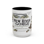 New River Gorge National Park Coffee Mug | West Virginia River Canyon Climbing Gift | Accent Color Ceramic 11oz 15oz