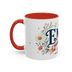 Personalized Name Birth Month Mug | Birth Flower Stone Birthday Gift | 11oz 15oz