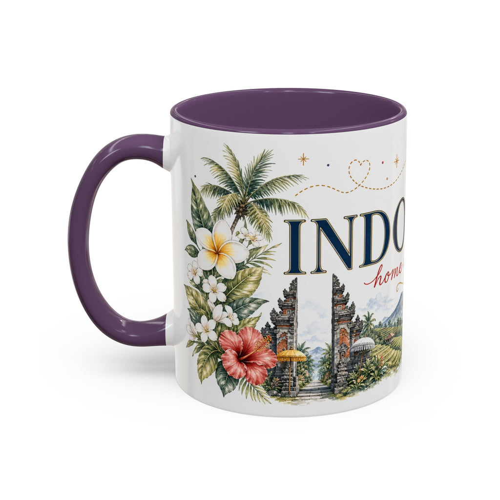 Indonesia Home Country Mug | Moving Away Gift | Long Distance Friendship | 11 oz 15 oz Accent Mug