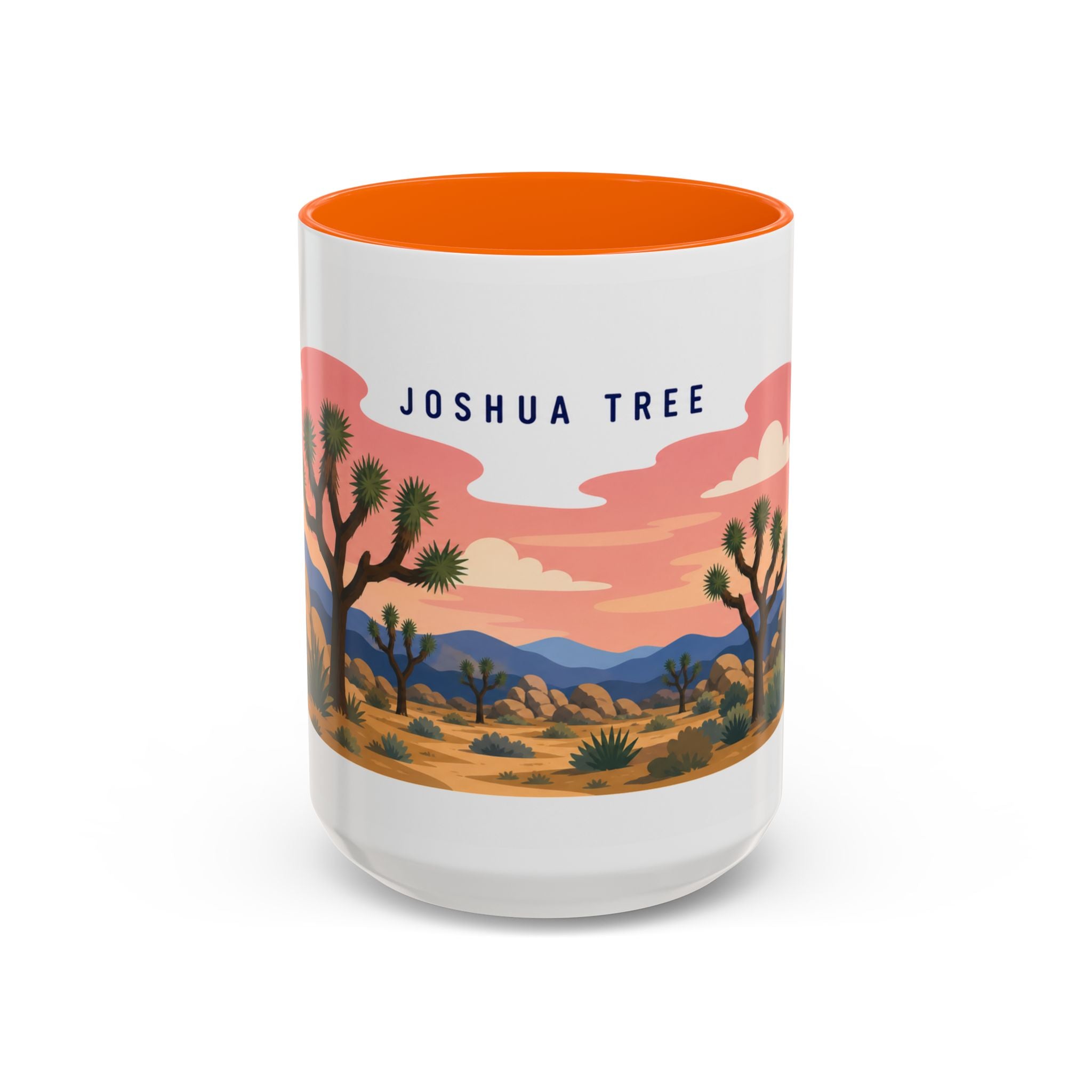 Joshua Tree National Park Coffee Mug | Solid Color Block Park Souvenir | 11oz 15oz Accent Mug