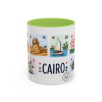 Cairo Coffee Mug | Postage Stamp Collage Mug | Travel Souvenir Accent Cup 11oz 15oz