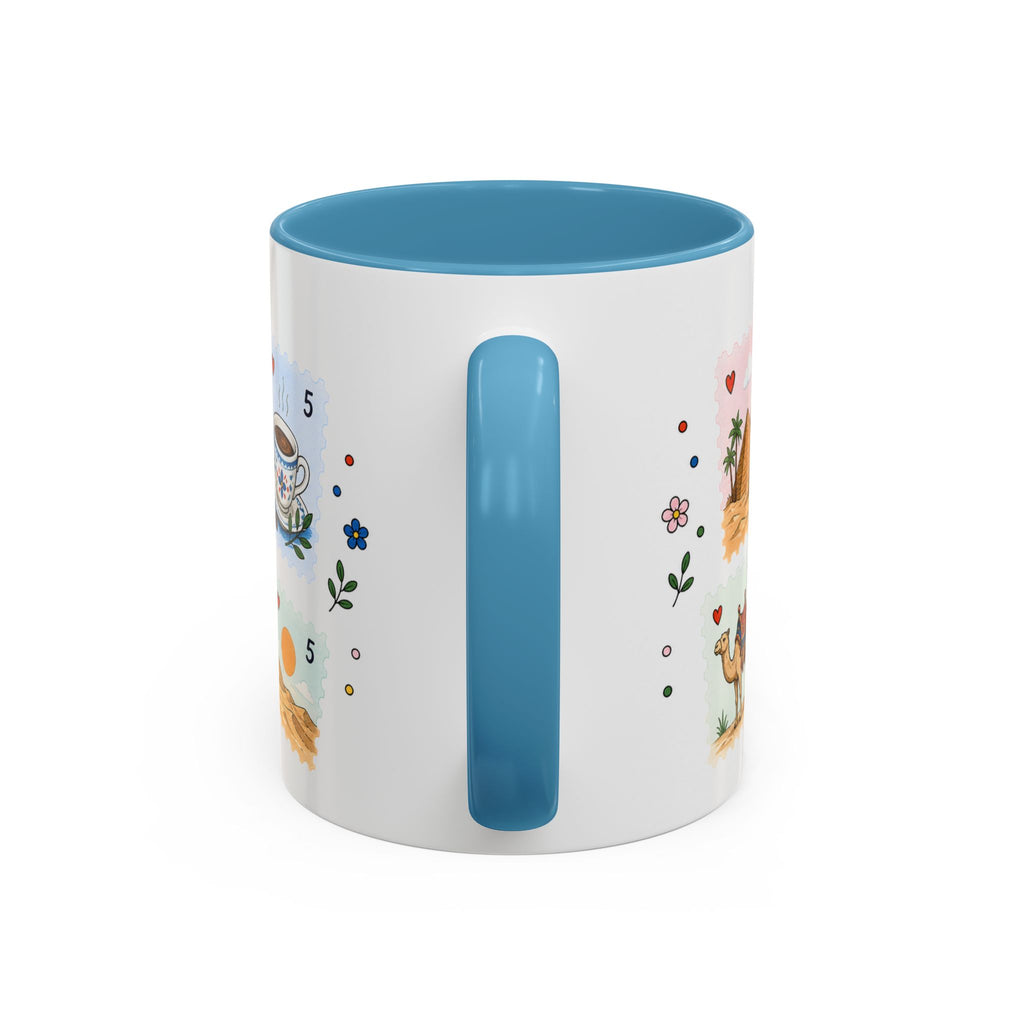 Cairo Coffee Mug | Postage Stamp Collage Mug | Travel Souvenir Accent Cup 11oz 15oz