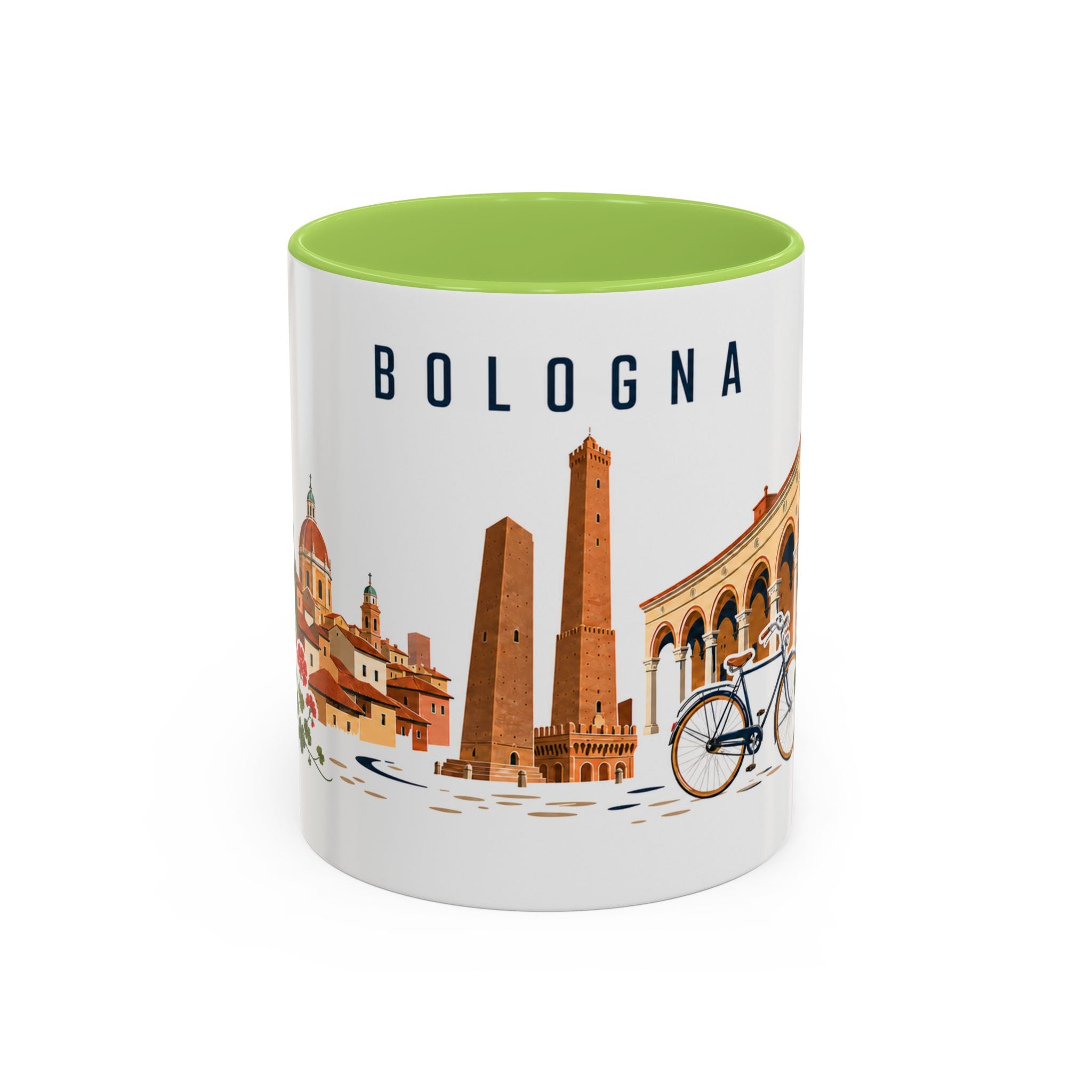 Bologna Coffee Mug | Italy Travel Souvenir | Porcelain Decal City Gift | 11oz 15oz Accent Mug