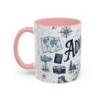 Adventure Awaits Coffee Mug | Class of 2026 Graduation Gift | Accent Color Ceramic 11oz 15oz