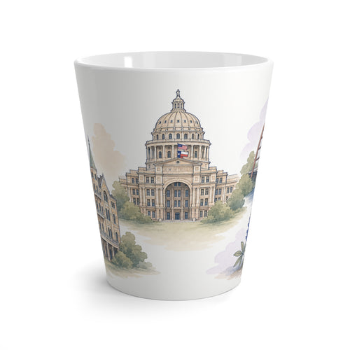 Austin Latte Mug | Watercolor City Travel Mug | 12 oz Ceramic Souvenir Gift