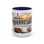 Johannesburg Coffee Mug | South Africa Travel Souvenir | Vintage Illustrated City Gift | 11 oz 15 oz Accent Mug