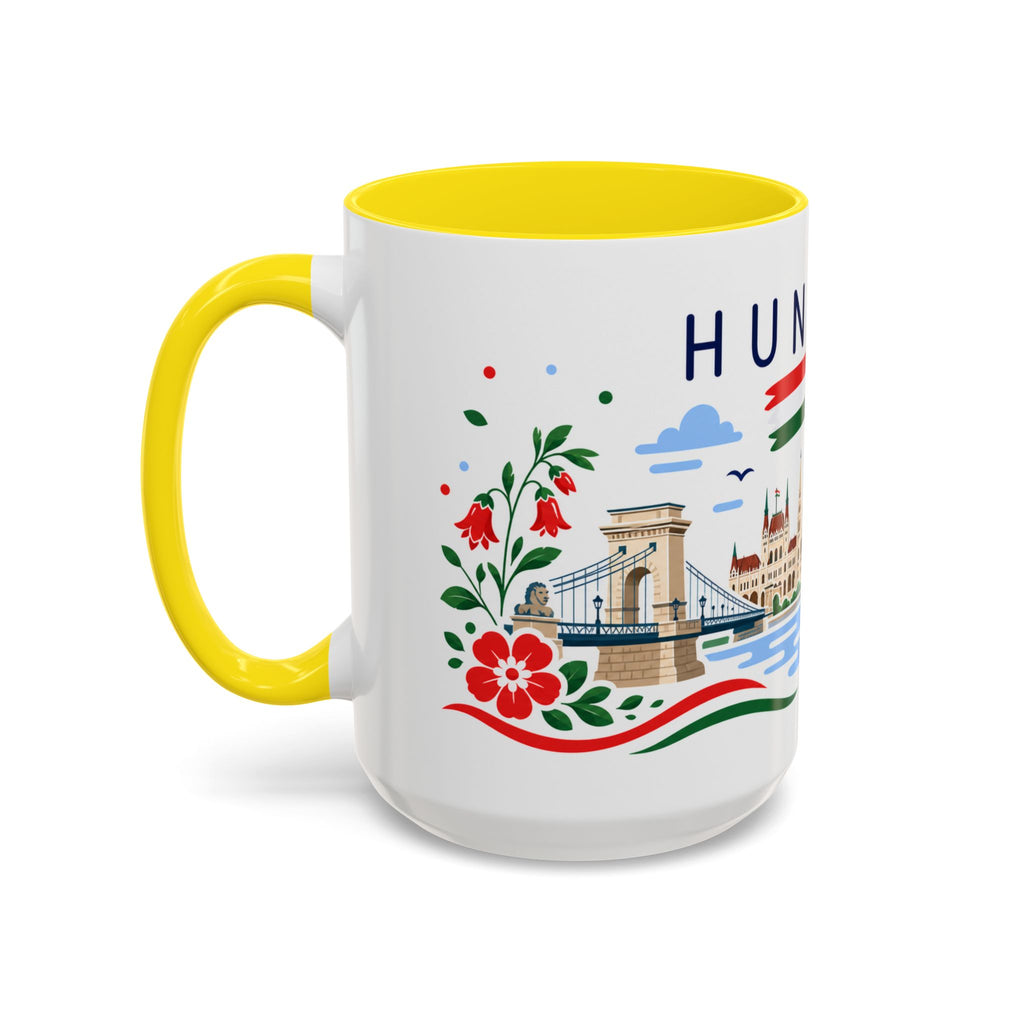Hungary Coffee Mug | Travel Souvenir Accent Mug | Country Gift Ceramic Cup 11oz 15oz