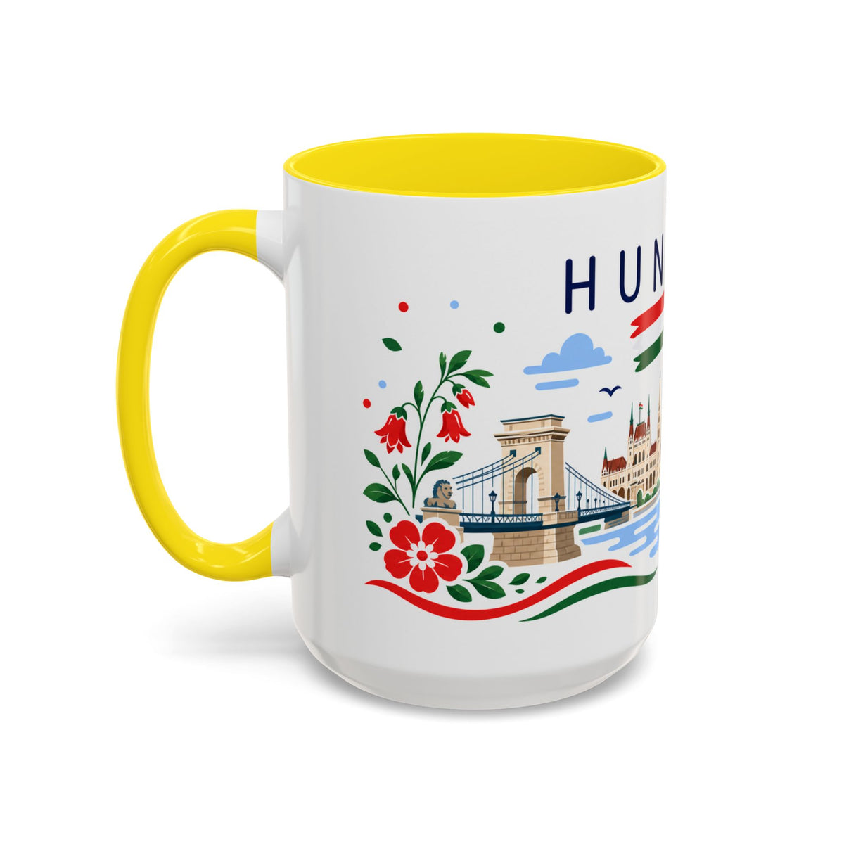 Hungary Coffee Mug | Travel Souvenir Accent Mug | Country Gift Ceramic Cup 11oz 15oz