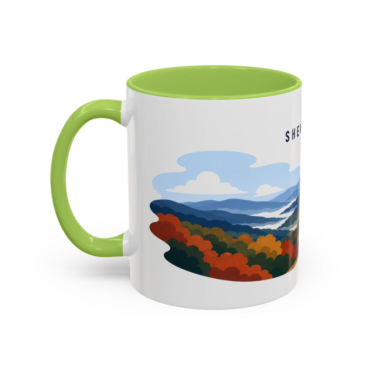 Shenandoah National Park Coffee Mug | Solid Color Block Park Souvenir | 11oz 15oz Accent Mug