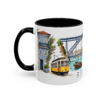 Porto Illustrated Travel Mug | City Souvenir Accent Coffee Mug | 11oz 15oz Ceramic Cup
