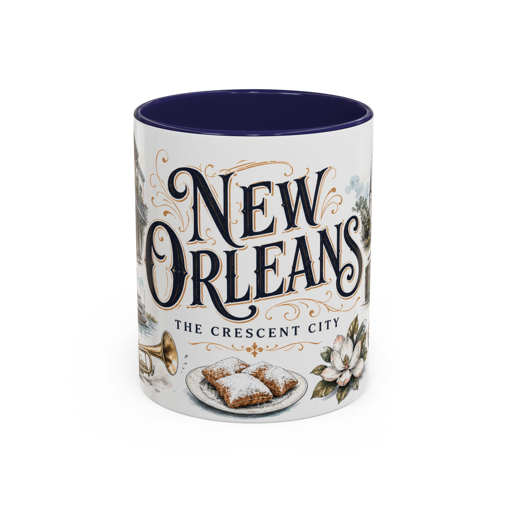 New Orleans Coffee Mug | United States Travel Souvenir | Vintage Illustrated City Gift | 11 oz 15 oz Accent Mug