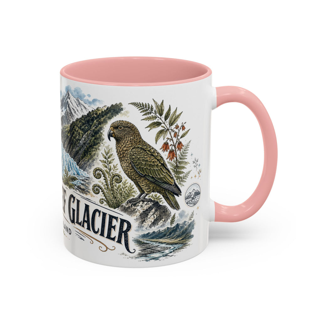 Franz Josef Glacier Mug, New Zealand Travel Souvenir, Bucket List Gift, Accent Ceramic Coffee Mug 11oz 15oz