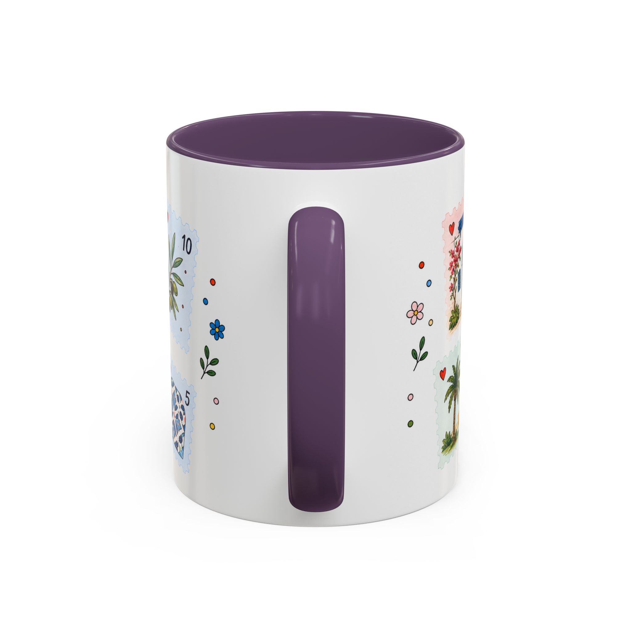 Tunis Coffee Mug | Postage Stamp Collage Mug | Travel Souvenir Accent Cup 11oz 15oz