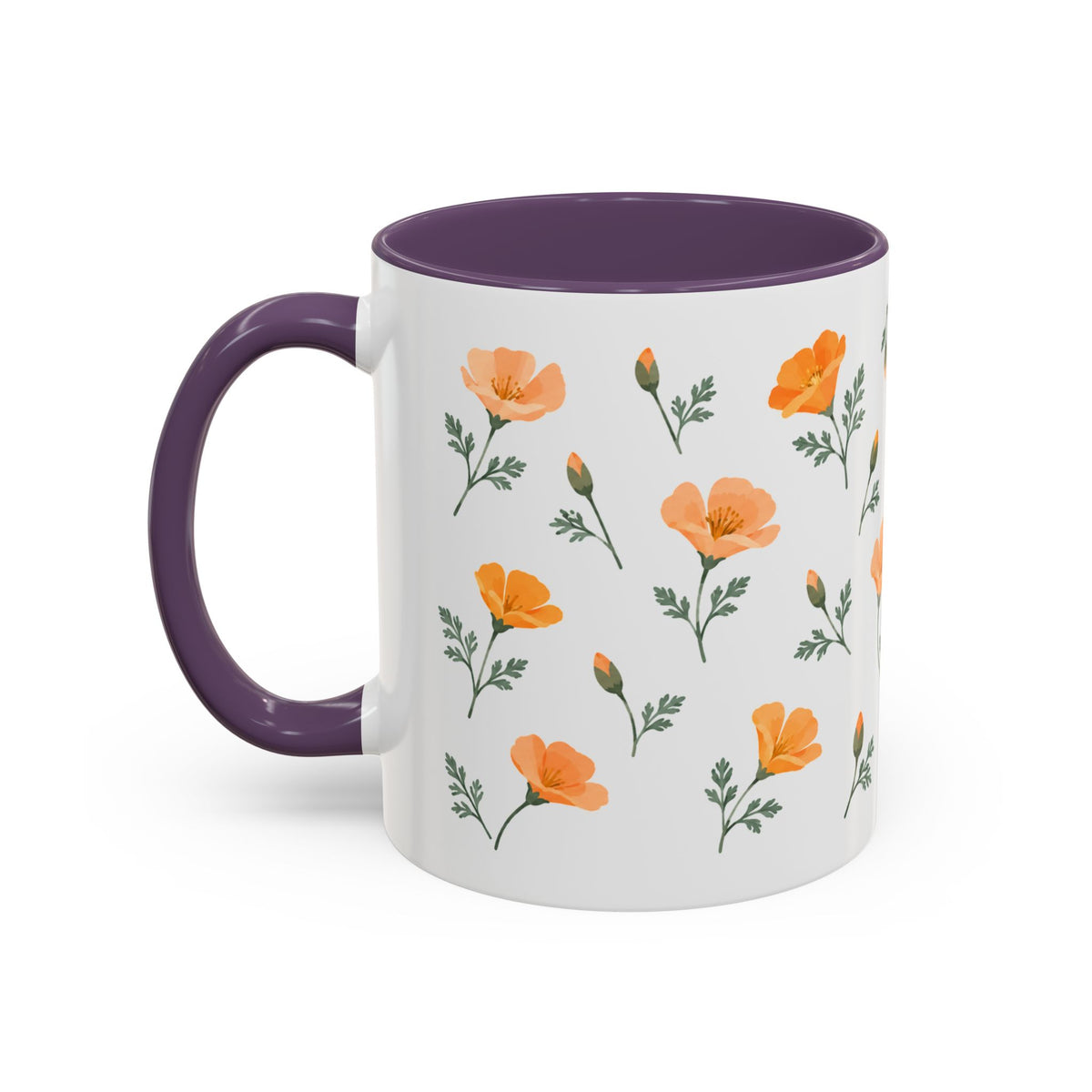 California California poppy Mug, State Flower Floral Coffee Cup, 11oz Botanical Gift