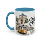 Bucharest Coffee Mug | Romania Travel Souvenir | Vintage Illustrated City Gift | 11 oz 15 oz Accent Mug