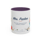 Personalized First Year Teacher Mug | Custom Name Pencil Coffee Cup