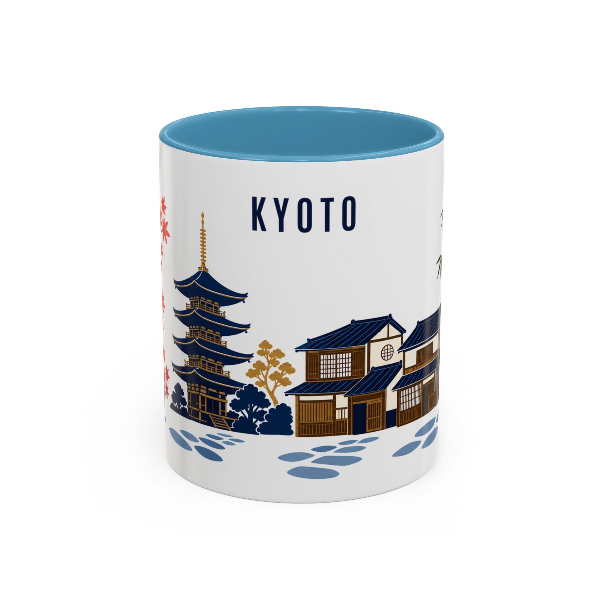 Kyoto Coffee Mug | Japan Travel Souvenir | Porcelain Decal City Gift | 11oz 15oz Accent Mug