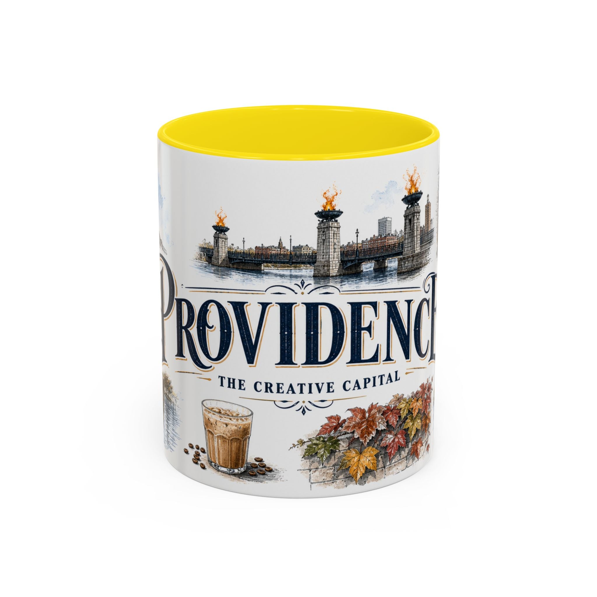 Providence Coffee Mug | United States Travel Souvenir | Vintage Illustrated City Gift | 11 oz 15 oz Accent Mug