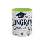 Congrats Graduate Coffee Mug | Class of 2026 Graduation Gift | Accent Color Ceramic 11oz 15oz