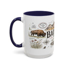 Badlands National Park Coffee Mug | South Dakota Prairie Fossil Hiking Gift | Accent Color Ceramic 11oz 15oz
