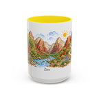 Zion National Park Mug | US Travel Souvenir Accent Coffee Mug | 11oz 15oz Ceramic Cup