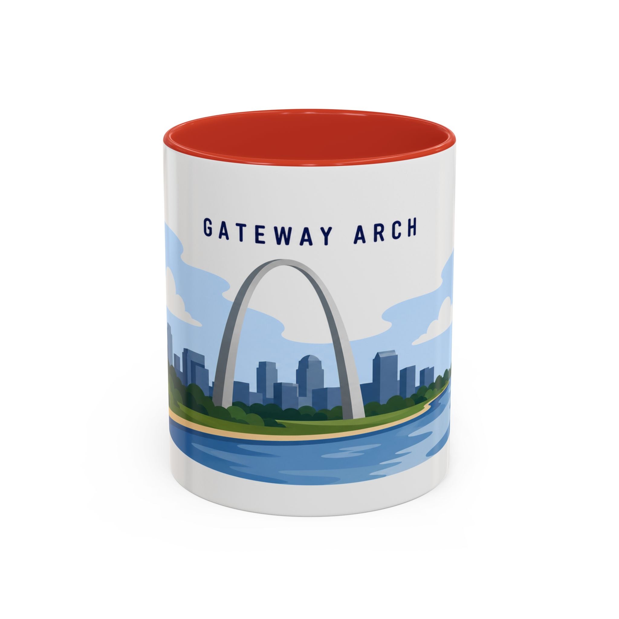 Gateway Arch National Park Coffee Mug | Solid Color Block Park Souvenir | 11oz 15oz Accent Mug