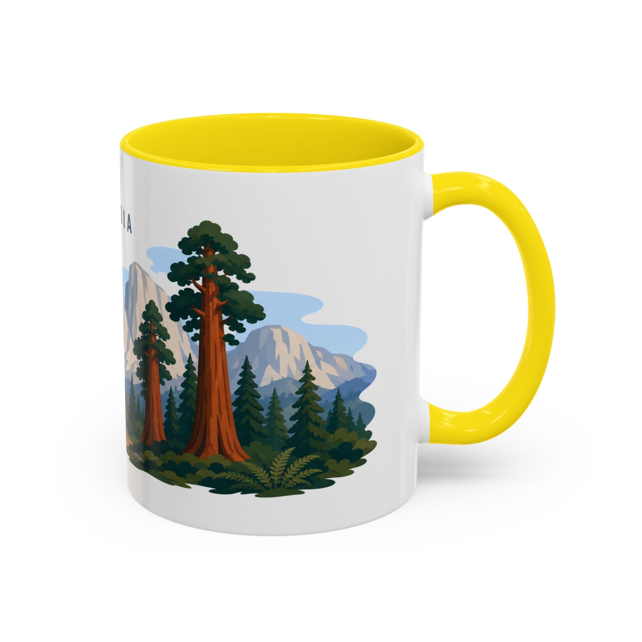 Sequoia National Park Coffee Mug | Solid Color Block Park Souvenir | 11oz 15oz Accent Mug