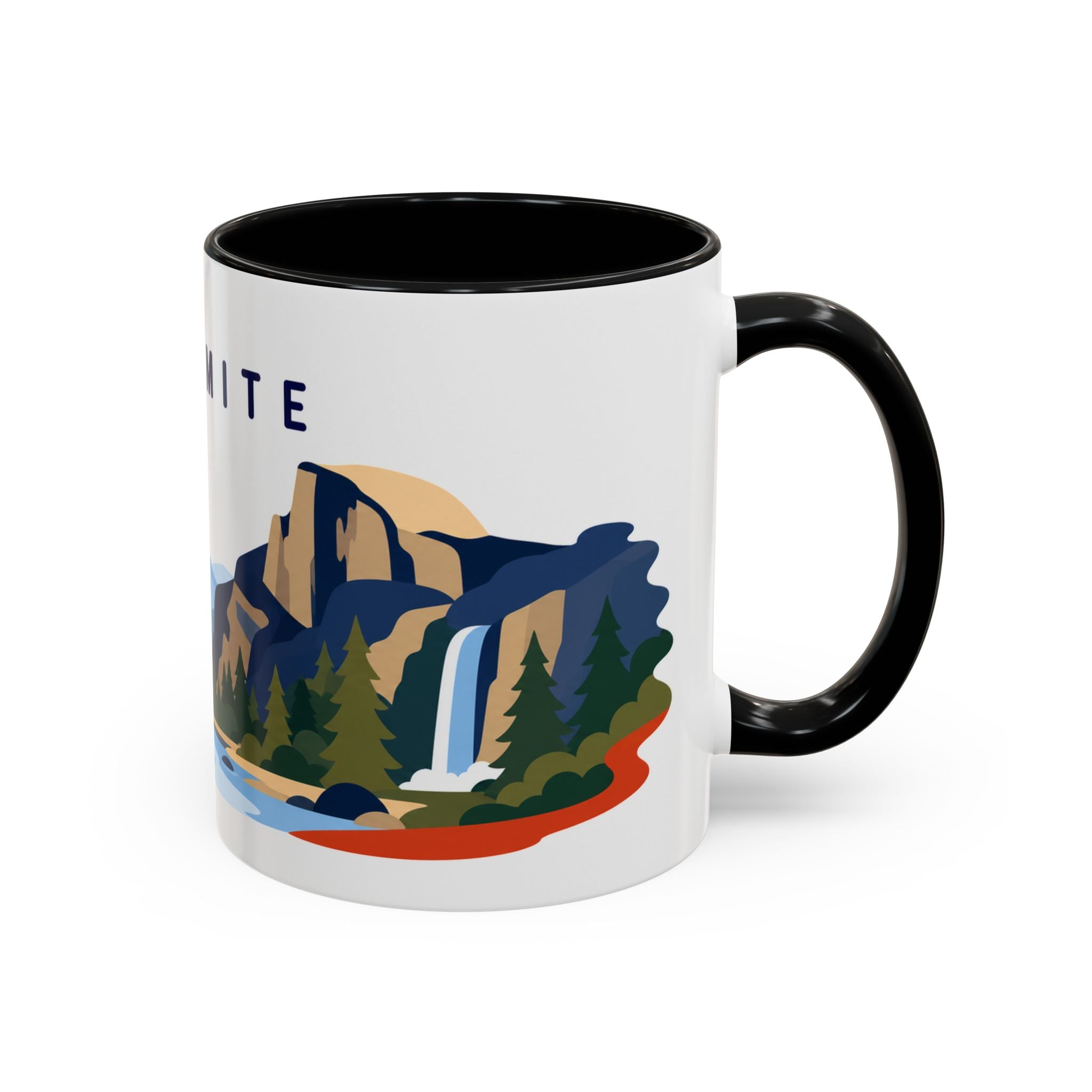 Yosemite Coffee Mug | Travel Destination Souvenir Gift | Accent Color Ceramic 11oz 15oz