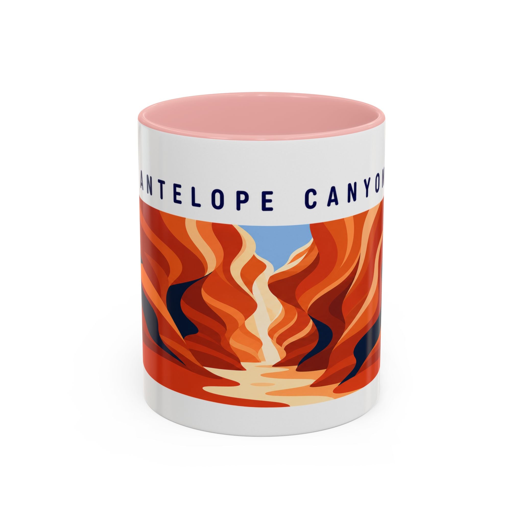 Antelope Canyon Coffee Mug | Travel Destination Souvenir Gift | Accent Color Ceramic 11oz 15oz
