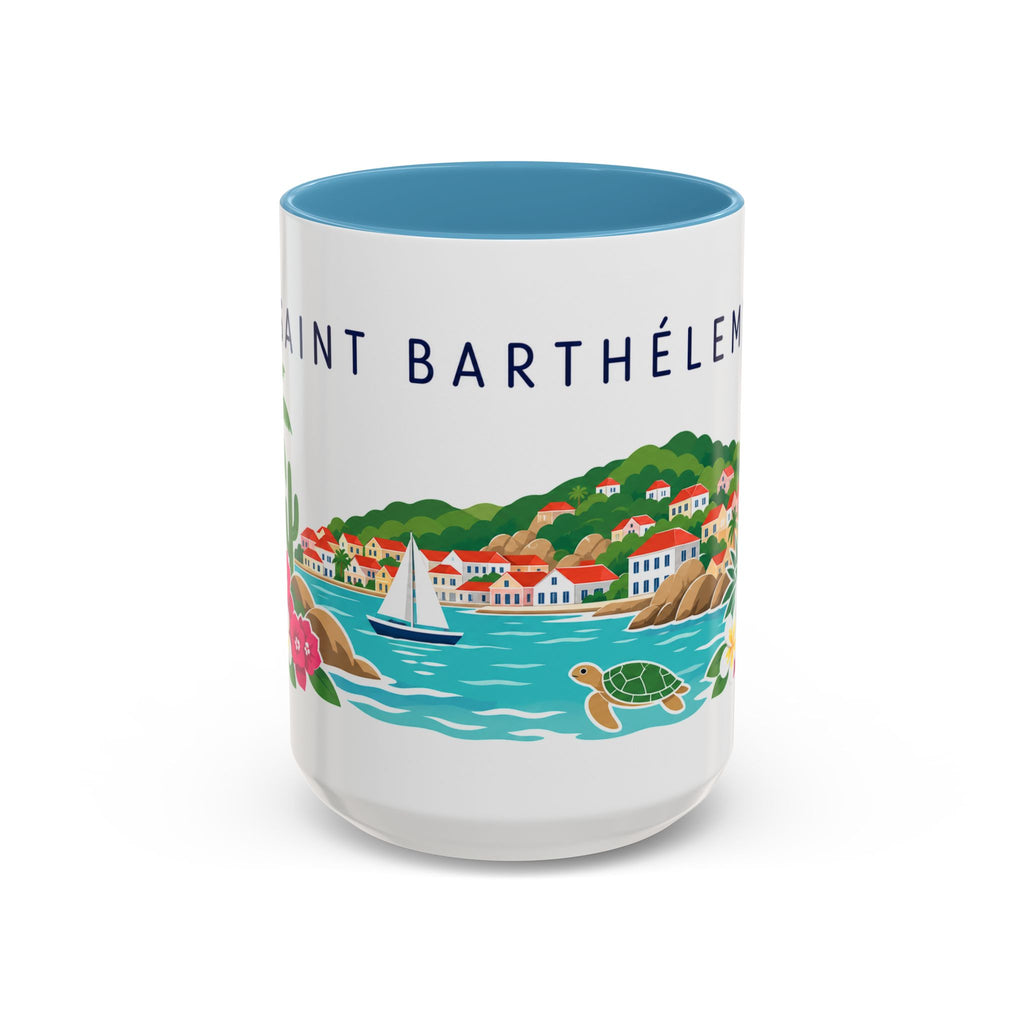Saint Barthélemy Coffee Mug | Travel Souvenir Accent Mug | Country Gift Ceramic Cup 11oz 15oz