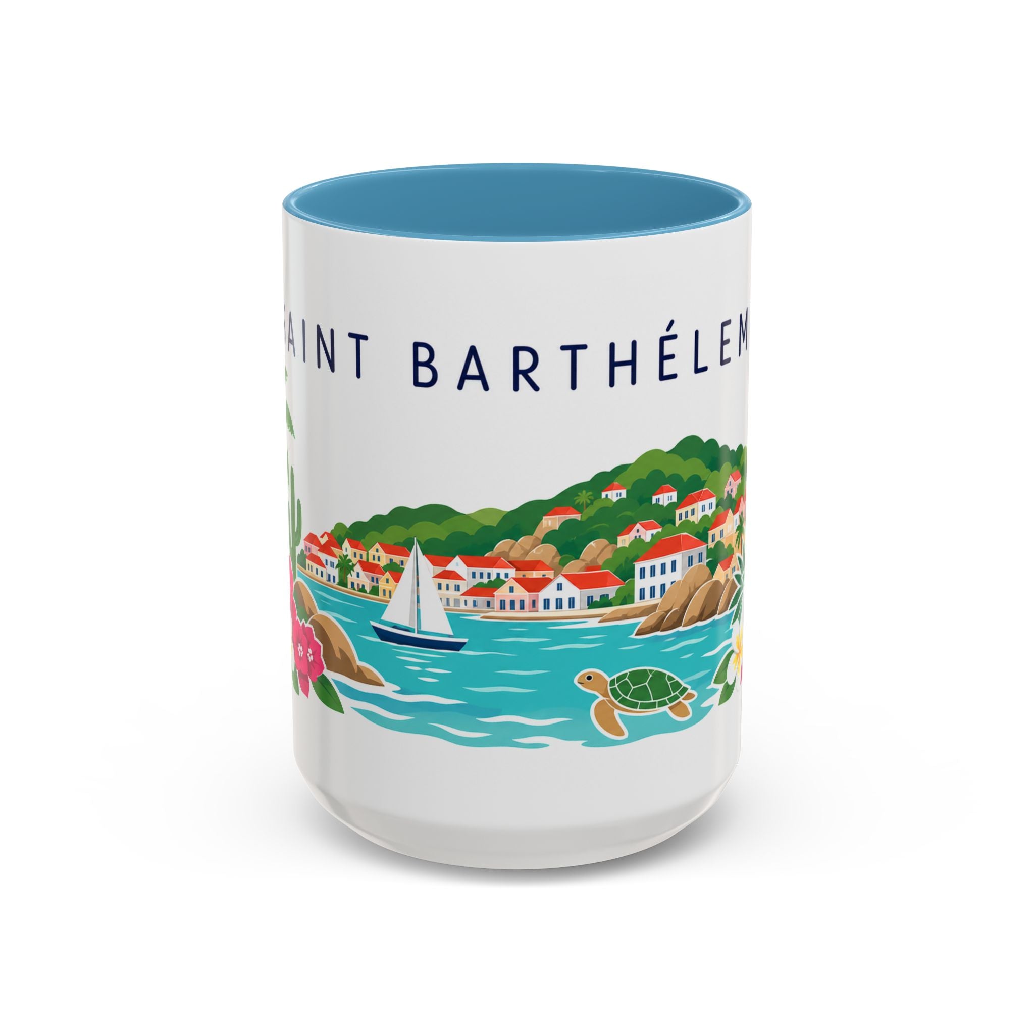 Saint Barthélemy Coffee Mug | Travel Souvenir Accent Mug | Country Gift Ceramic Cup 11oz 15oz