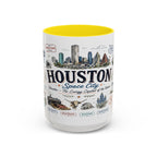 Houston Coffee Mug | Texas Souvenir City Gift | Accent Color Ceramic 11oz 15oz
