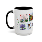Buenos Aires Coffee Mug | Postage Stamp Collage Mug | Travel Souvenir Accent Cup 11oz 15oz