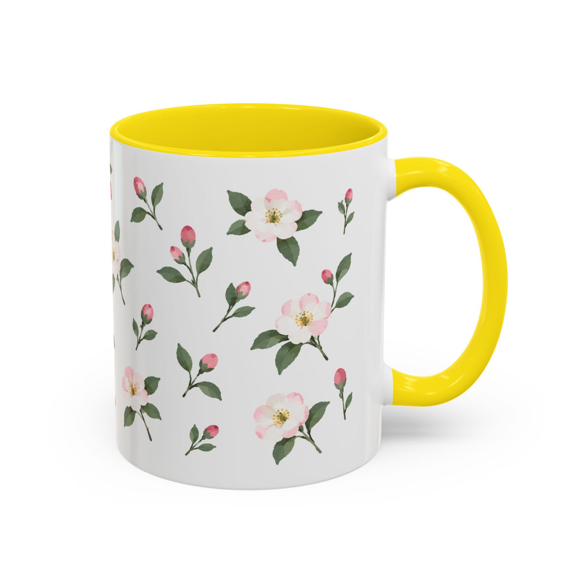 Michigan Apple Blossom Mug, State Flower Floral Coffee Cup, 11oz Botanical Gift